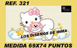 ESQUEMA PUNTO DE CRUZ. COLECCIÓN HELLO KITTY