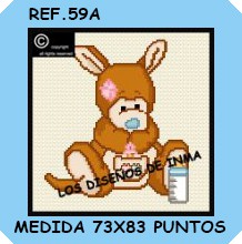 ESQUEMA PUNTO DE CRUZ. COLECCIÓN PELUCHES