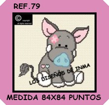 ESQUEMA PUNTO DE CRUZ. COLECCIÓN PELUCHES