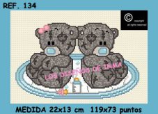 ESQUEMA PUNTO DE CRUZ. COLECCIÓN PELUCHES