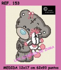 ESQUEMA PUNTO DE CRUZ. COLECCIÓN PELUCHES